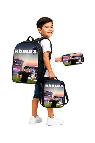 Generic Children's Cartoon Backpack (Ab085), 3-Piece Set (Backpack + Pencil C...