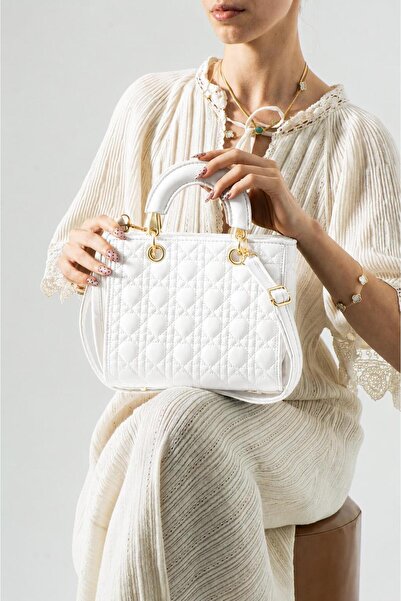 Zealous White Embroidered Luxury Convenient Box Bag