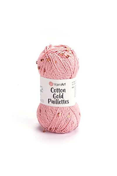 Yarnart Cotton Gold Paillettes %82 Pamuk %18 Polyester – 50 g 140 m Pullu Örg...