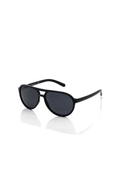 Le Miel Eyewear نظارات شمسية للجنسين من نوع Pilot باللون الأسود اللامع
