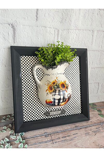 Bypinaryuksel Seramik Yarım Vazo Detaylı Tasarım Duvar Panosu