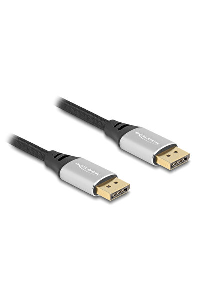 DELOCK καλώδιο DisplayPort 2.1 80634, 16K/60Hz, 40 Gbps, 2m, μαύρο