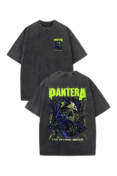 Touz Moda Μπλουζάκι Pantera Metal Music με στάμπα, Unisex, Oversize