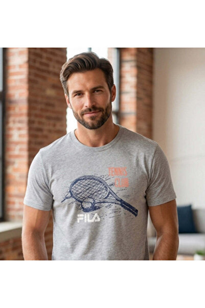 FILA GREY "TENNIS CLUB" T-SHIRT MEN