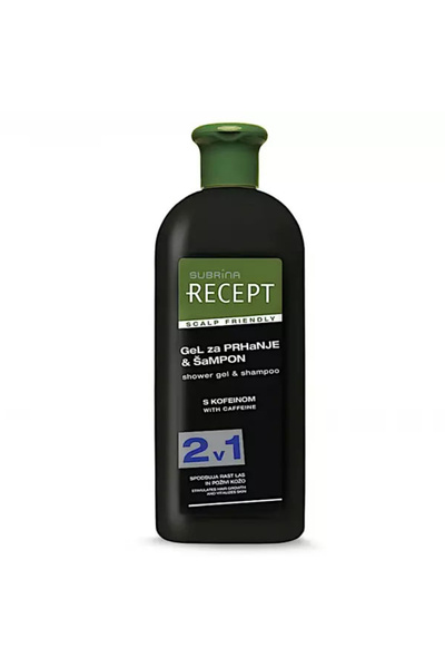 Subrina Professional Subrina Recept Gel de duș și șampon cu cafeină 2-în-1, 4...