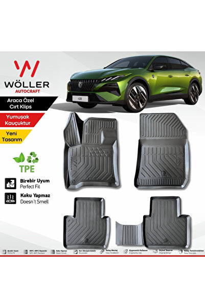 wöller Yeni Peugeot 408 Paspas Hybrid 2025 Sonrası Uyumlu 3d Havuzlu Paspas