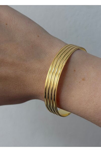 KİLİGİSTANBUL Emma Three Row Gold Bracelet