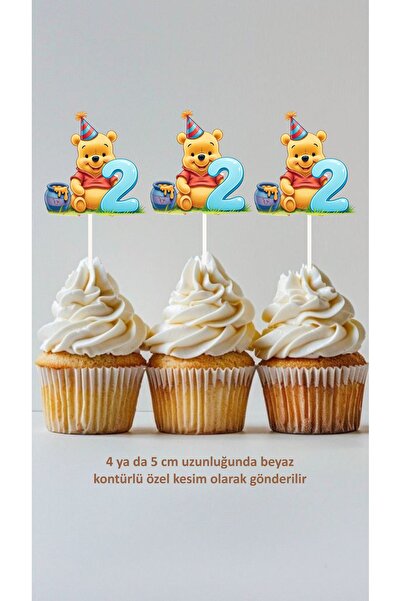 Sinek Kupası Tasarım Winnie the Pooh 2-Year-Old Themed Concept Toothpick Cupc...