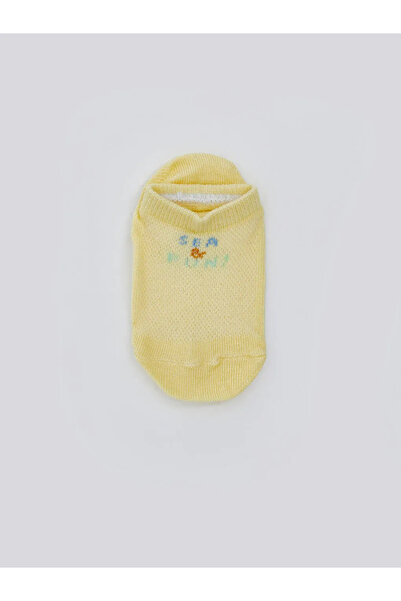 LC Waikiki Yellow Printed Baby Boy Booties Socks 5-Pack