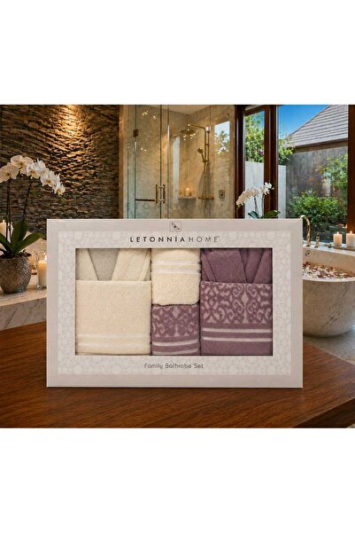 Lenjeria Pufoasa Set Baie Familie 6 Piese, 100% Bumbac – 2 Halate Universale ...
