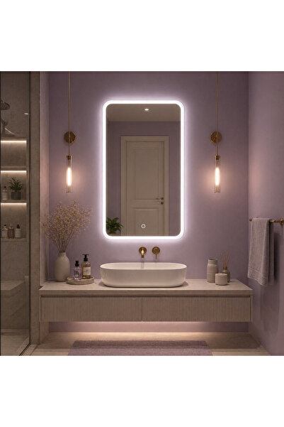 Vivendo Oglinda LED Premium 80x60 cm Dreptunghiulara Iluminare Ambientala Tou...