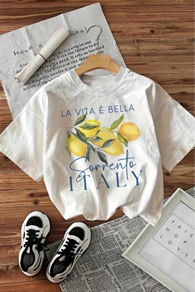Oksit Γυναικείο T-shirt Bella Limon με στάμπα μπροστά, από βαμβάκι, σε μεγάλο...