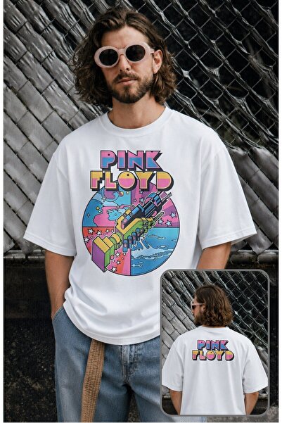 Fuddy Moda Ουνισέξ Όβερσάιζ Μπλουζάκι Ροκ Μπάντας Pink Floyd με στάμπα  "Wish...