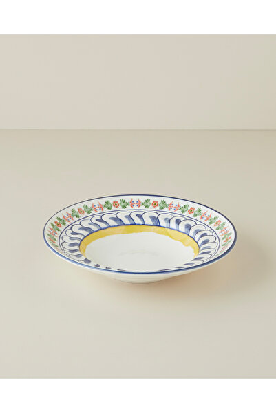 English Home Talavera Feast Porselen Makarna Tabağı 27 cm Beyaz - Lacivert