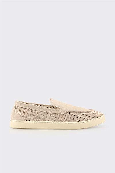 Elle Shoes Bej Deri Erkek Günlük Ayakkabı