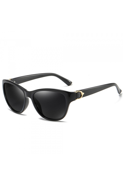 Techsuit Women's Sunglasses A572, Polarized, UV Protection, Black Gray