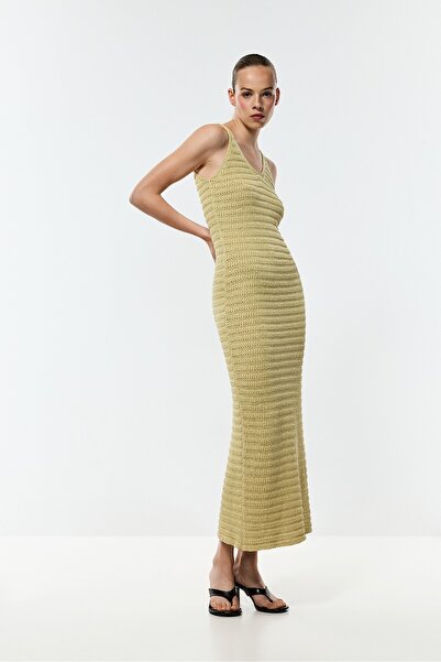 LEFTIES Triko midi elbise