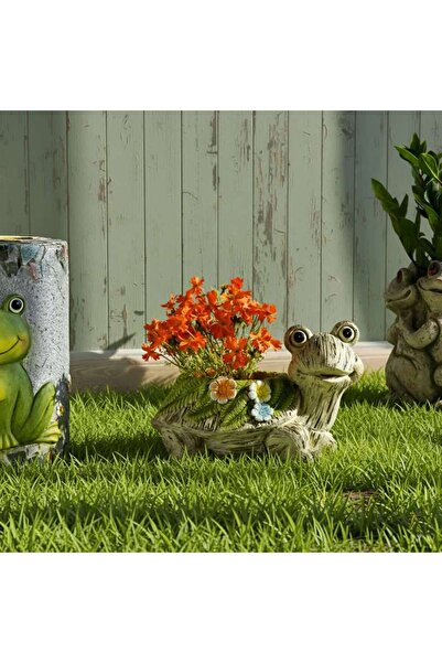 PAN HOME Turtle Magnesia Planter 34x25x22.5cm - Brown