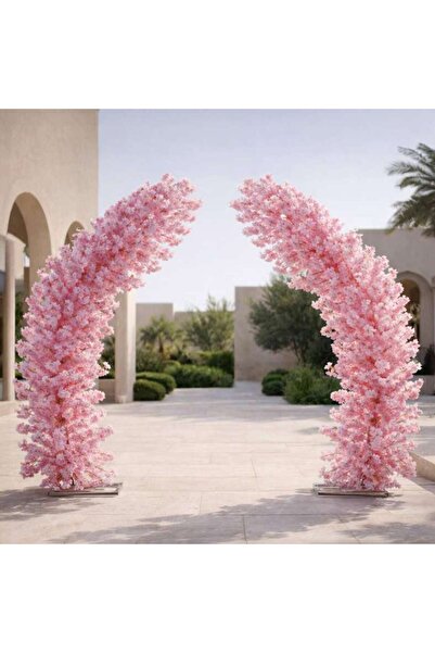 PAN HOME Cherry Blossom Arch Moon Gate -pink 335x60x275