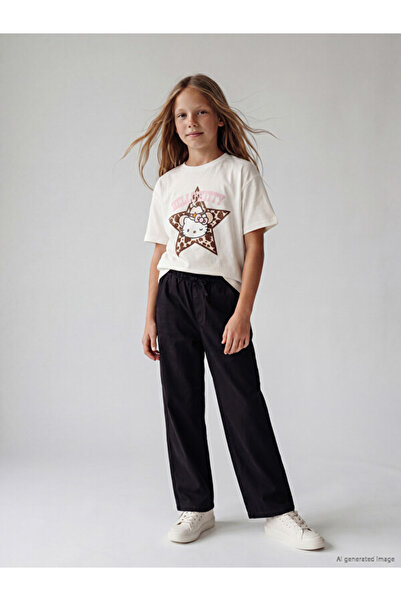 LC Waikiki Rmz Gi̇yi̇m Farkiyla Wide Leg Girls' Jean Pants