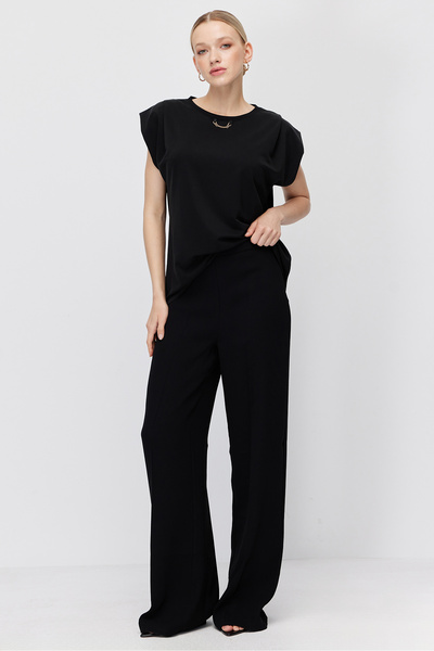 PAULMARK Women's Wide Leg Fabric Trousers