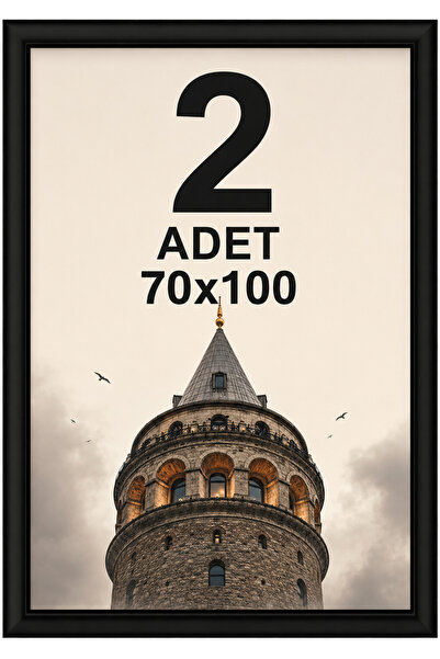 OfisDS 2 ADET - B1 70X100 Siyah Alüminyum Çerçeve Açılır Kapanır Gönye Köşe 25mm