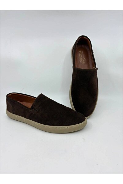 Papuccu Brown Suede Men's Leather Shoes