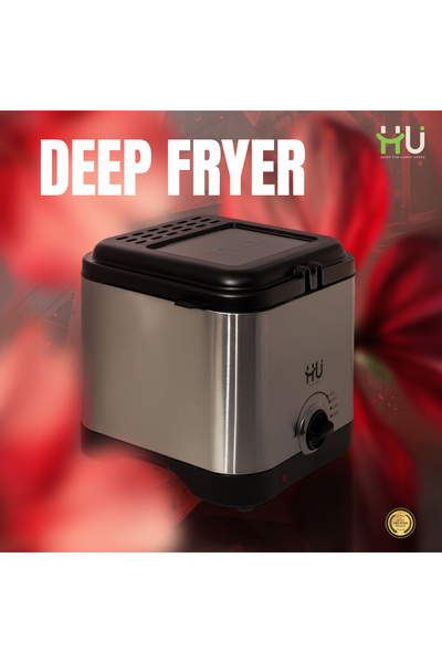 HU HAPPY USER 1.5L Electric Deep Fryer with Basket