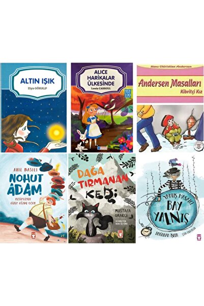 Timaş Çocuk İLKOKUL 1.2.VE.3 6 KİTAP SET Nohut Adam,Dağa Tırmanan Kedi,Yanlış...