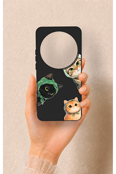 Vip Case Mi 15 Ultra Uyumlu Kedi Ekibi Desenli Silikon Kılıf