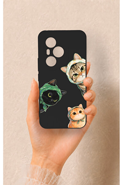 Vip Case Honor 400 Pro Uyumlu Kedi Ekibi Desenli Silikon Kılıf