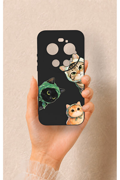 Vip Case Xiaomi Mi 17 Ultra Uyumlu Kedi Ekibi Desenli Silikon Kılıf