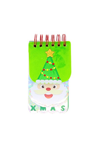 Gift Design Caiet 3D, Moș Crăciun cu brad verde, copertă de pluș, 120 de pagi...