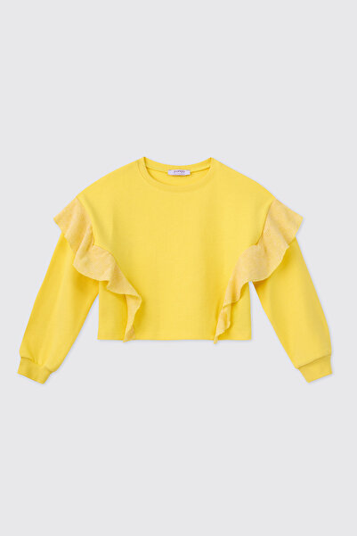 Panço Girl's Yellow Sweatshirt