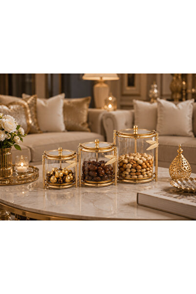 Dania ✨   Luxury Gold Frame Glass Decorative & Serving Box - Multi-Use for Ch...