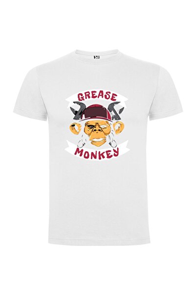 iLovePrints Greasy Wrench-Wielding Monkey Tshirt