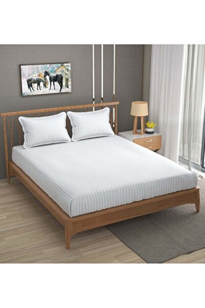 AURIO Premium Single Size Flat Bedsheet with 1 Matching Pillowcase – Luxury S...