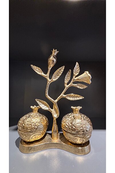 bsdartgift Dekoratif Gold 2'li Nar Sunumluk