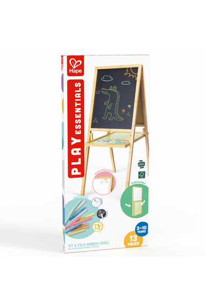 Hape Sevalet din bambus pliabil, fata-verso cu accesorii (13 piese) varsta 3 ...