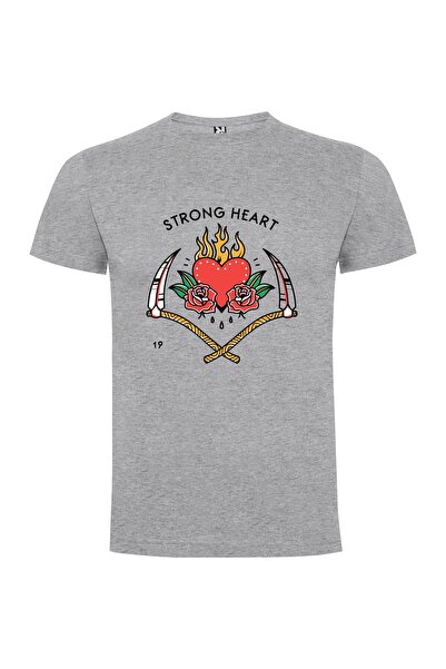 iLovePrints Flaming Heart Emblem Tshirt