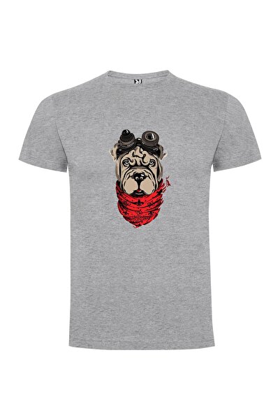 iLovePrints Stylish Steampunk Bulldog Tshirt