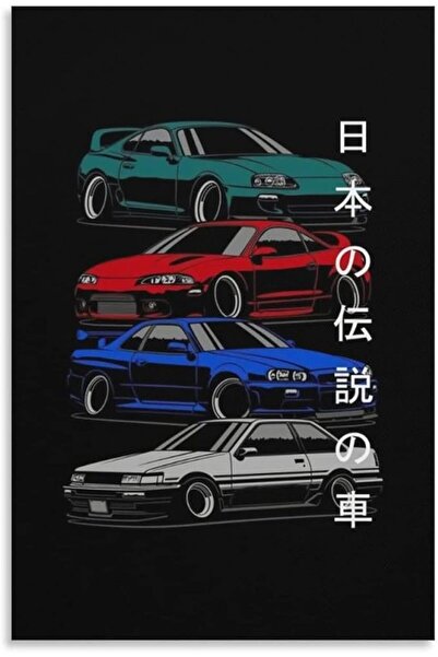 ESSESORIES Alukap Japanese JDM Legends Car Family Safety Sign Poster Wall Art...