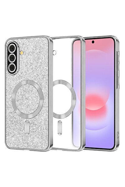Techsuit Πολυτελές Γκλίτερ MagSafe - Samsung Galaxy A37 5G - Ασημί
