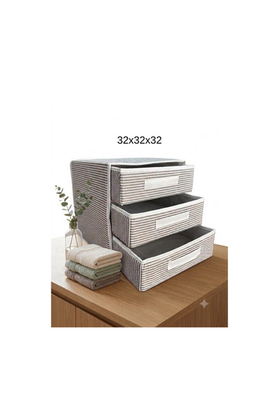 Esence Hediyelik Çok Amaçlı Üç Bölmeli Çekmece & Kutu (32x32x32)