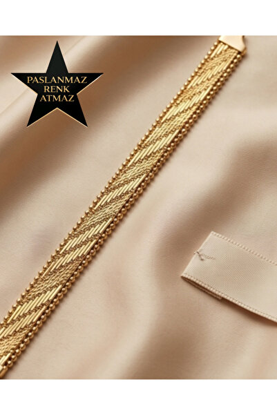 XUPING JEWELRY Xuping 14K Altın Renginde Hasır Kadın Bileklik 19 cm Genişliği...