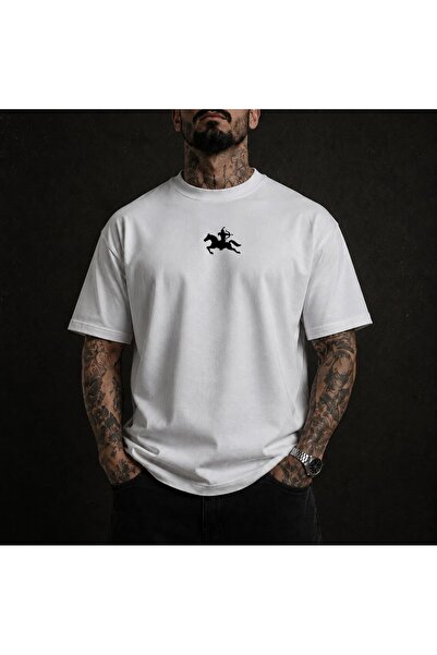 VEK Oversize T-Shirt Horse Archer Unisex 100% Cotton
