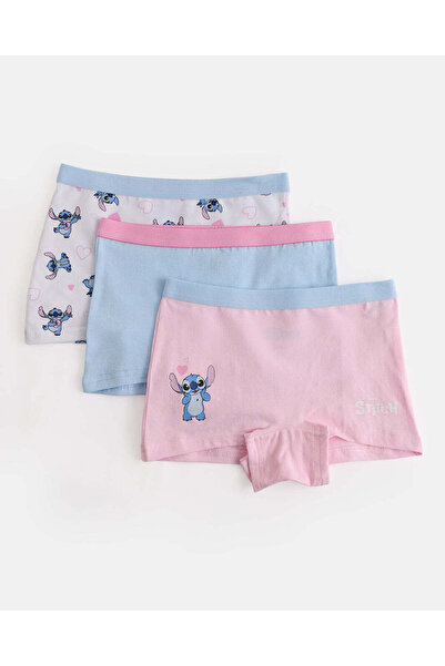 REDTAG Girls Assorted Stitch 3 Piece Boxer Pack