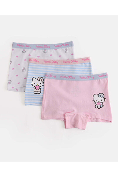 REDTAG Girls Assorted Hello Kitty 3 Piece Boxer Pack