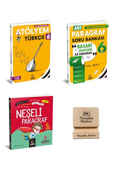 Arı Yayıncılık Arı 6. Sınıf Türkçe Atölyem Paragraf Soru Bankası ve Neşeli Pa...