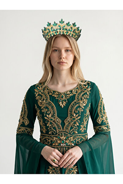 Sabek Bujiteri Golden Night Crown-Bride, Henna, Engagement, Promise, After, B...